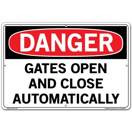 Vestil Aluminum Sign, 12-1/2" H, 18-1/2" W, Aluminum, Rectangle, English, SI-D-62-D-AL-063 SI-D-62-D-AL-063
